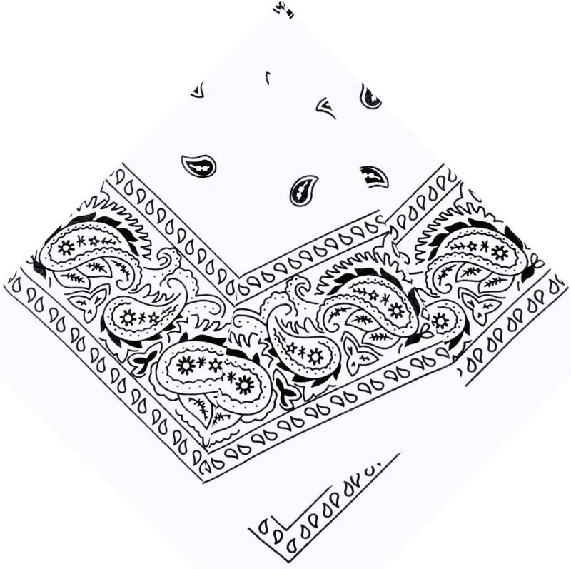 MD Style Extra Large Bandana 27” x 27” 100% Cotton for Men & Women Paisley Handkerchief Headband Scarf Jumbo Bandanas - Image 2